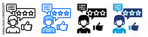 Feedback Icon Set Multi Style Vector Illustration