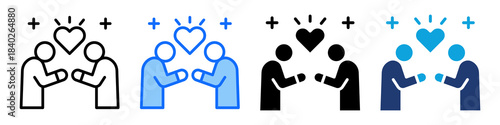 Respect Icon Set Multi Style Vector Illustration