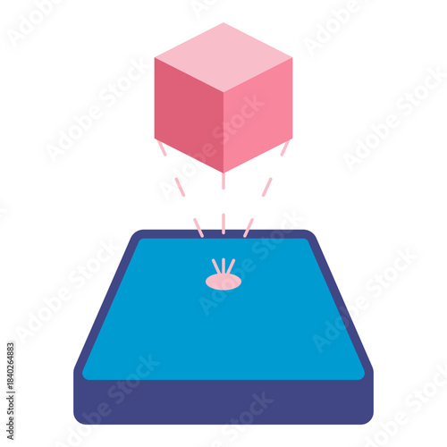 augmented reality on smartphone flat icon