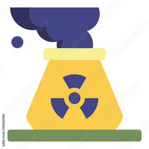 nuclear power plant flat icon