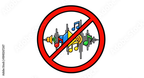 No Sound Concept: An Illustrative Depiction of Prohibited Audio Frequency Signals