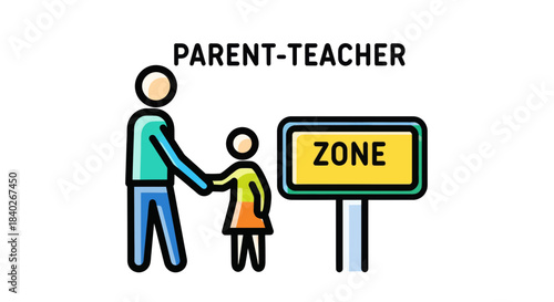 Parent Teacher Collaboration: Visual Representation of Educational Zone and Partnership
