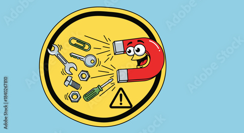 Magnetic Attraction: An Amusing Visual Illustrating Principles of Magnetic Force and Attraction