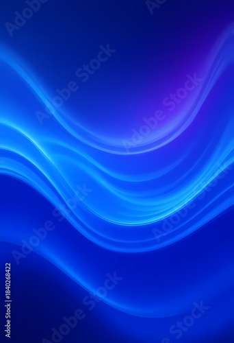 Flowing waves of deep blue and soft purple create a mesmerizing backdrop, evoking feelings of calm and creativity in an artistic digital landscape Generative AI