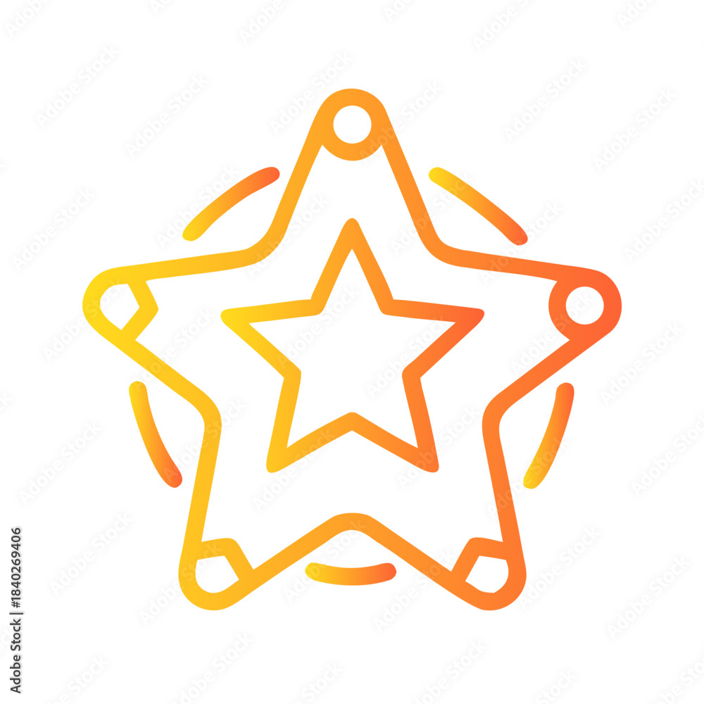 Obraz premium a flat gradient outline icon of a collaboration st for web and graphic design