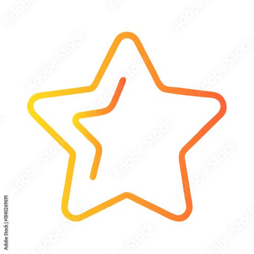 a flat gradient outline icon of a responsibility s for web and graphic design