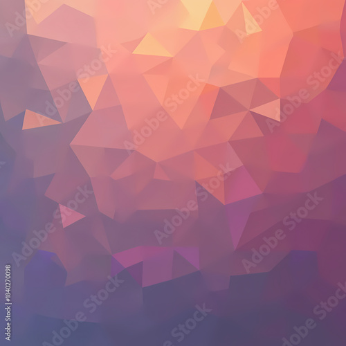 Soft hues blend seamlessly to form an abstract landscape, capturing the tranquility of dusk. The geometric patterns evoke a sense of calm and creativity, inviting reflection Generative AI