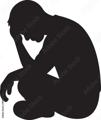  a sed parson silhouette vector