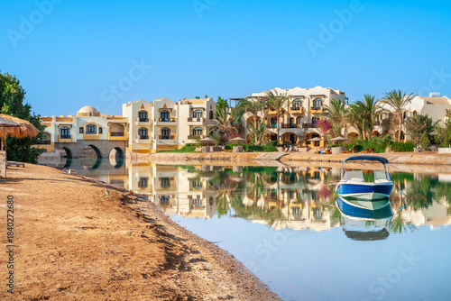 El Gouna resort town scene. Egypt