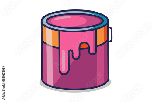 cans of paint on white background