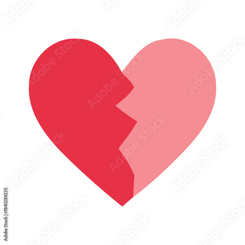 Heartbreak and separation symbolized by a broken heart icon, representing emotional pain and loss