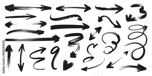 Crayon Scribble and Doodle Set – Hand-Drawn Arrows, Underlines, Curves and Charcoal Ovals