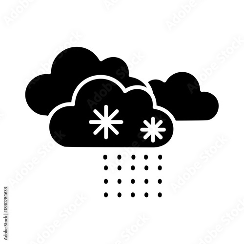 Cloud with falling snow