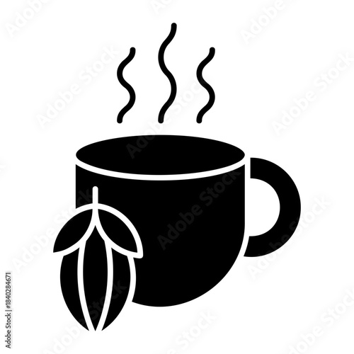 Hot cocoa mug with steam