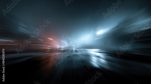 Wallpaper Mural Night road blur Torontodigital.ca