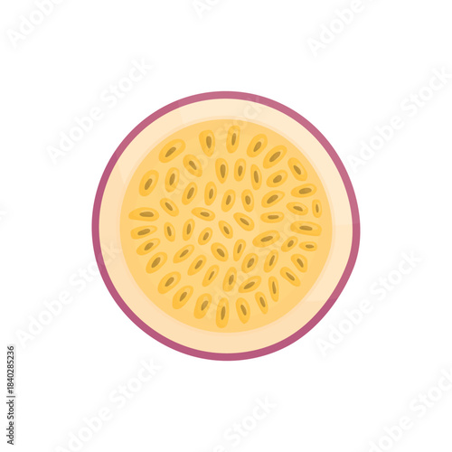 Passion fruit cut in half on a white background. Healthy eating. Tropical fruits.