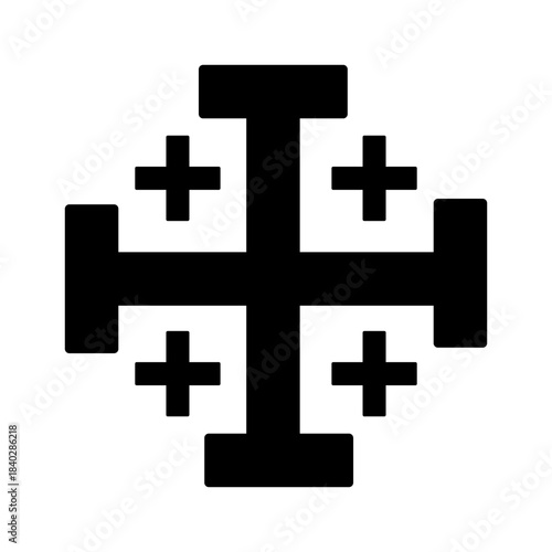 Jerusalem Cross Icon Symbol T Shaped Heraldry