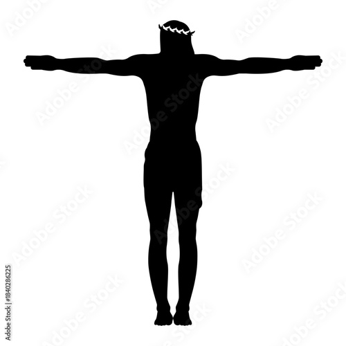 Jesus Christ Crucified Icon Symbol Silhouette