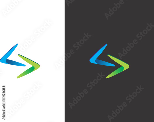 3d shape circle arrow logo