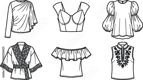 Collection of Fashion Designs for Womens Tops and Blouses