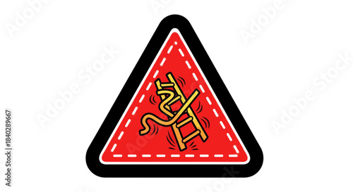 Illustration Depicting Instability, Risk, and Caution in a Simple, Informative Visual