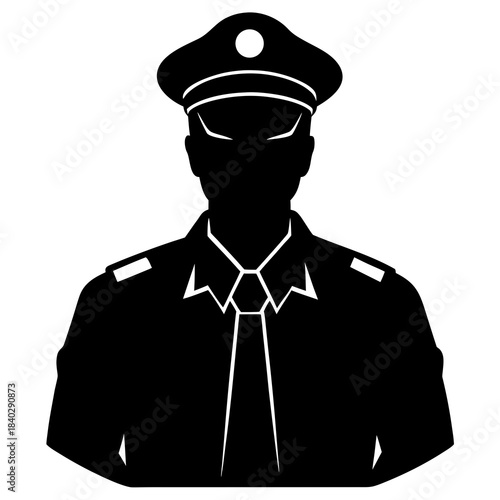 Police Officer Silhouette Vector