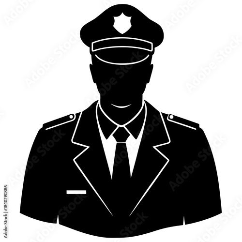 Police Officer Silhouette Vector