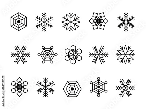 いろいろ雪の結晶セット1