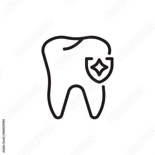 Dental insurance icon symbolizing oral health coverage, employee benefits, and preventative care protection, representing HR benefits administration, medical plans, and employee wellness.