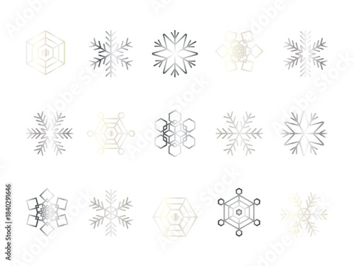 いろいろ雪の結晶セット4