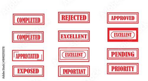 Approved Stamp and Official Approval Check Mark Illustration