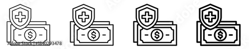 Insurance Icon Set Different Style Collection