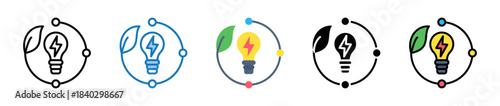Future Energy multiple style icons set design vector illustration. 