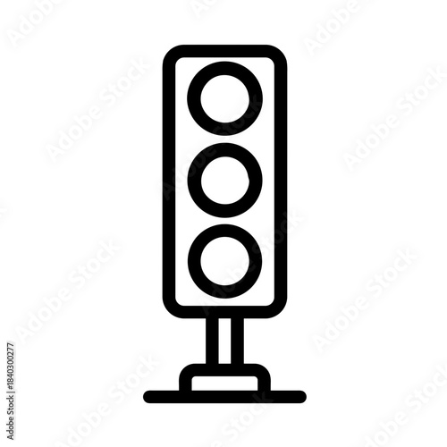 Minimalist traffic light urban vector icon