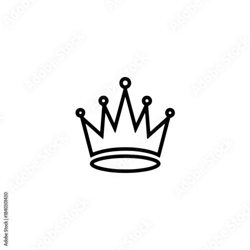 Icon of a royal crown symbol, representing monarchy, leadership, and prestige. clean silhouette design for graphic use. royalty and power emblem. isolated on transparent background