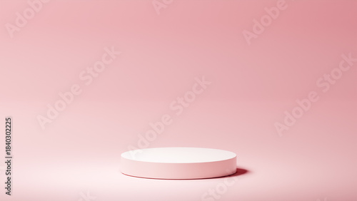 Foto horizontal light pink background, isolated white rounded base, light pink color palette, product placement, background color palette