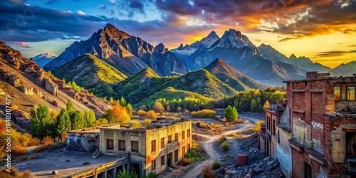 Colorful Mountain Range, Earth's Artistic Power, Geological Formation, Nature's Palette, Landscape Photography