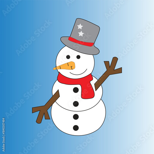 Snowman vector illustration image A snowman is a human-shaped statue made from a pile of snow, usually decorated with a face, carrot nose, stone or charcoal eyes and other attributes