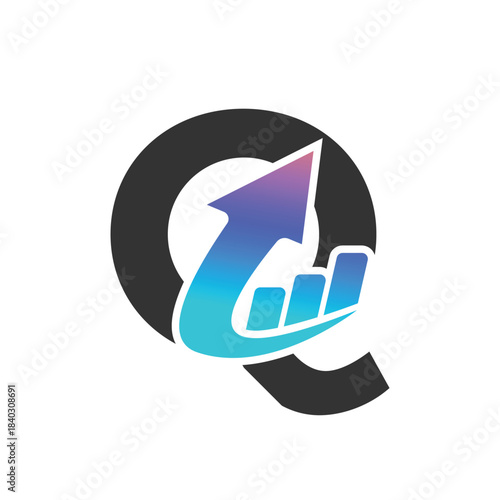 Letter Q logo, Q logo, Business logo, modern, minimal logo, design, colourful, icon, shape, symbol, brand, business identity, elegant, luxury, logotype, branding, custom, abstract