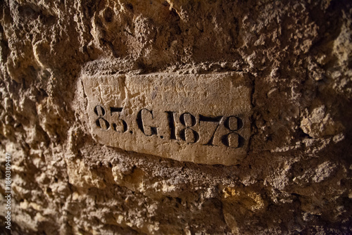 Slika na platnu The Paris Catacombs as an underground cemetery.