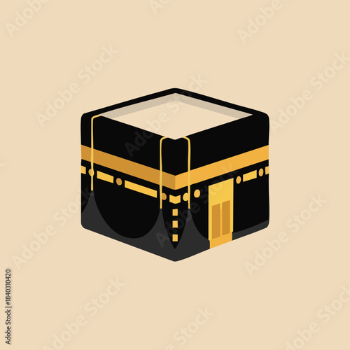Islamic Holy Kaaba Illustration A Symbol of Faith and Pilgrimage During Ramadhan