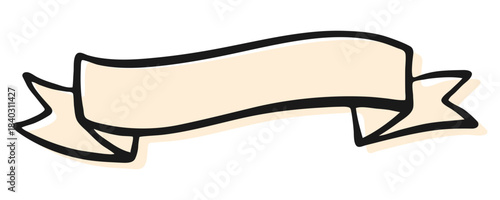 Hand-Drawn Vintage Ribbon Banner