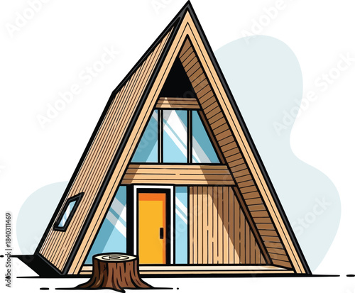 windows of a house illustration