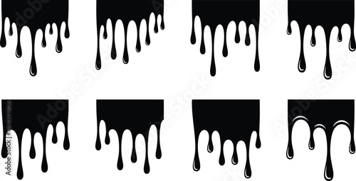 Palm Tree Tropical Silhouette Set Beach Summer Vector