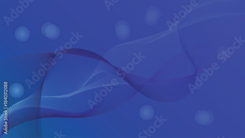 Abstract blue flow wave design pattern background wallpaper