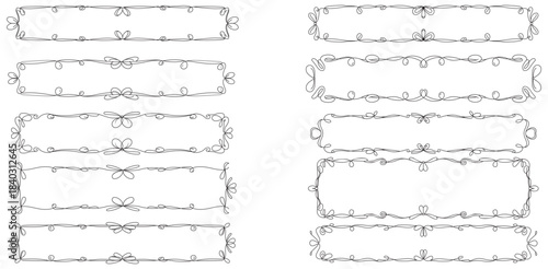 Elegant Border Frames A set of exquisitely crafted border frames, each displaying intricate floral and decorative designs perfect for enhancing visual appeal.