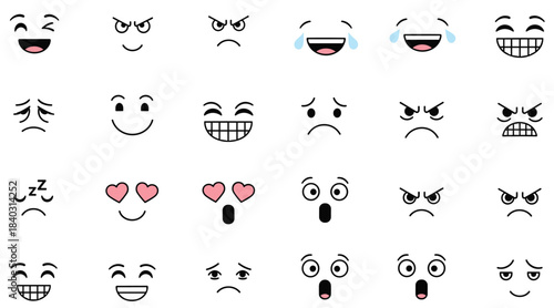 Emoji Faces Collection: Diverse Expression Vector Set for Social Media, Chat, and Communication