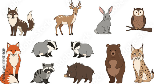 Fashionable Sunglasses Eyewear Outline Line Art Vector Set