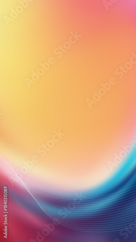 Colorful Sunset Wave Abstract Background