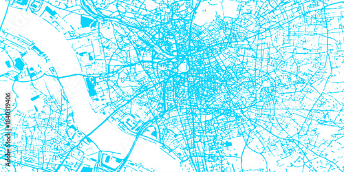 abstract blue background with splashes and various curved lines, Modern geographical concept blue world map design with abstract geography concept abstract lines showing various areas.